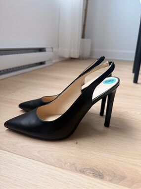 Nine West Black Slingback Heels